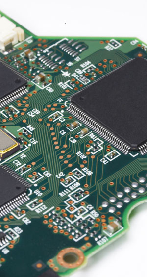 integrated circuits on a printed circuit board