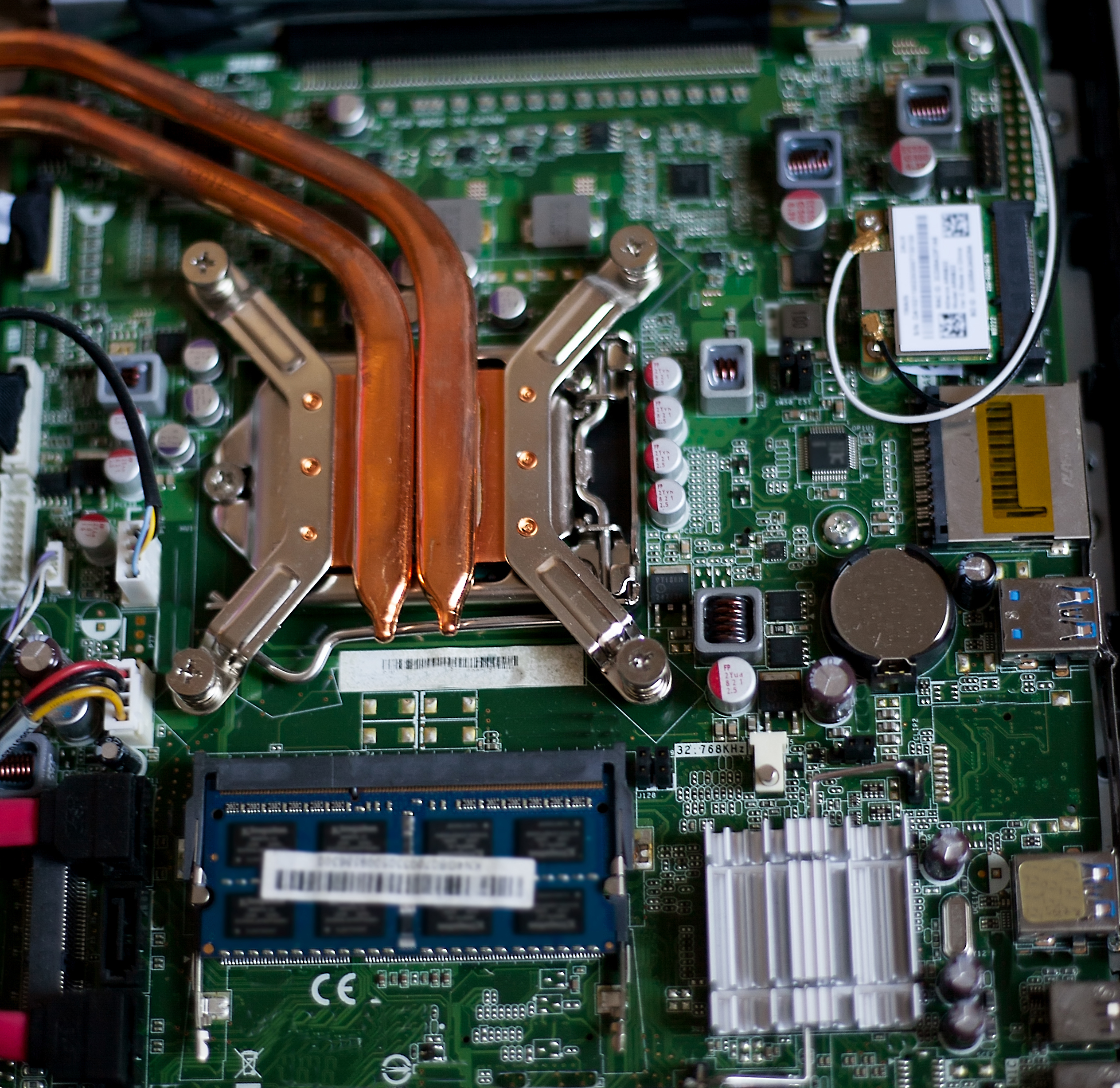 Heat pipes on a circuit board