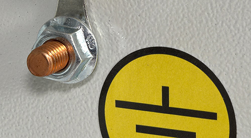 Copper screw with plated nut