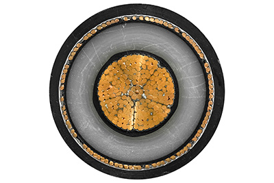 cross-section of a coaxial cable