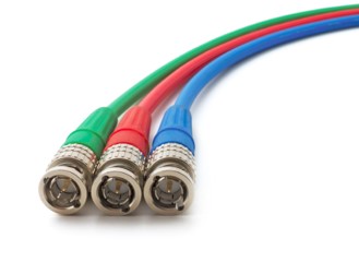 Three RG-58 50-ohm coaxial cables