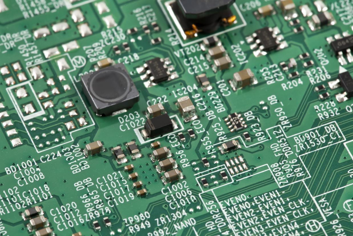 components mounted on a printed circuit board