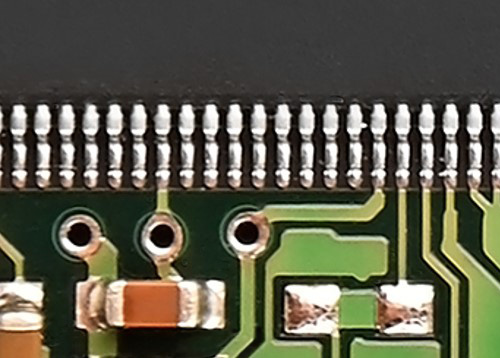 decoupling capacitor mounted to a circuit board