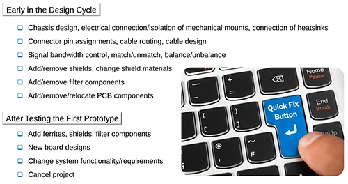 EMC Fixes Before and After Testing Prototype