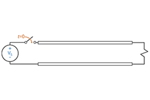 schematic representation of a transmission line circuit