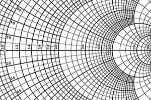 small portion of a Smith chart