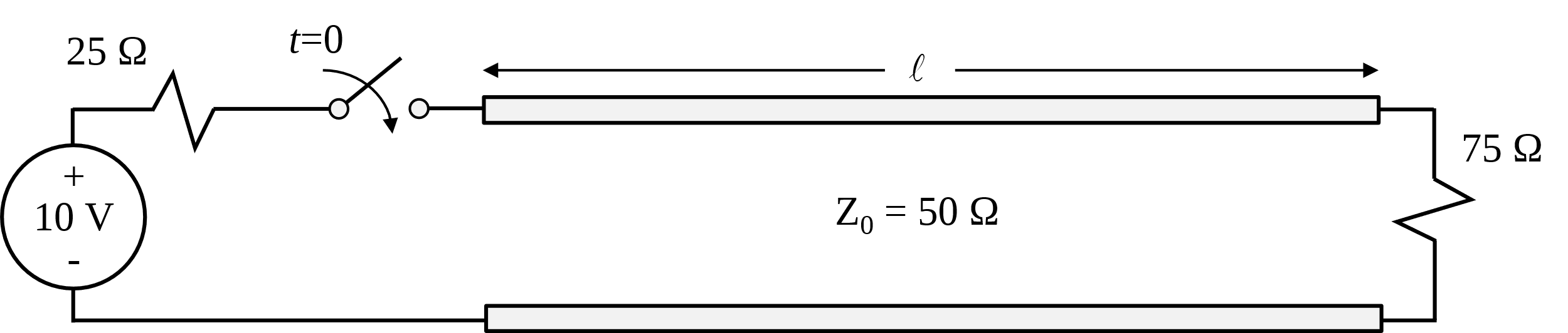 Equivalent circuit for a section of transmission line