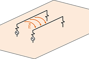 schematic symbol for a capacitor