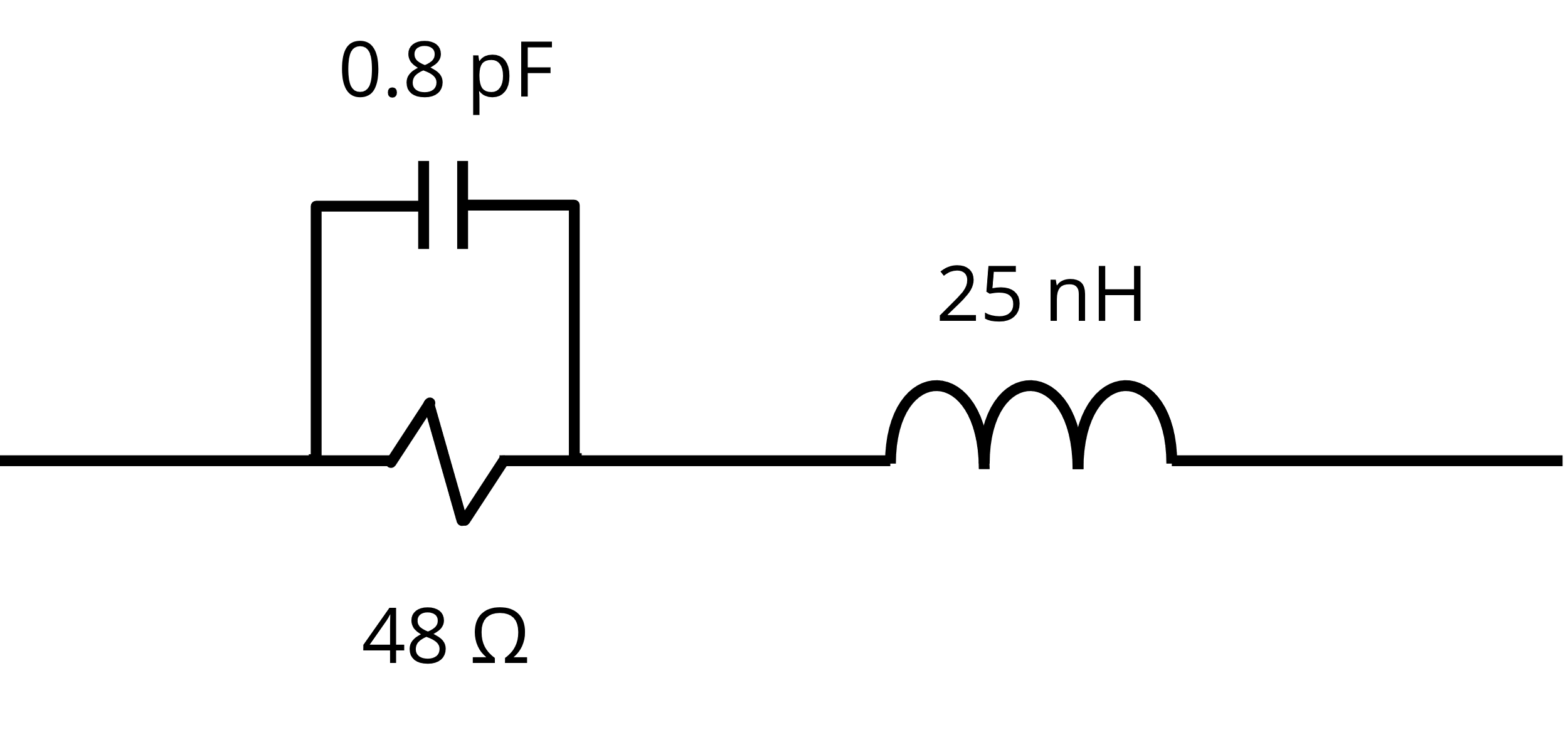 Figure 2. Equivalent circuit for an axial lead resistor.