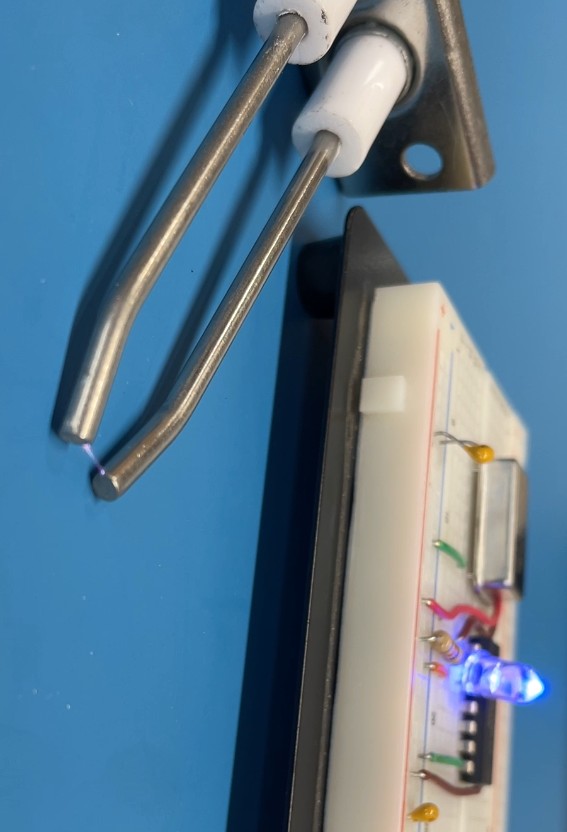 spark gap near an electronic circuit