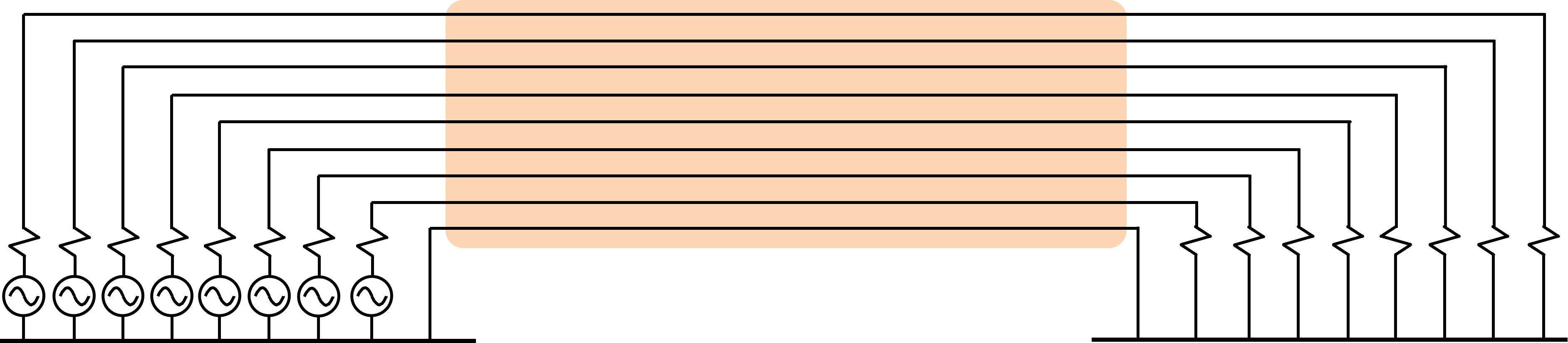 An 8-bit data bus on a 9-wire ribbon cable